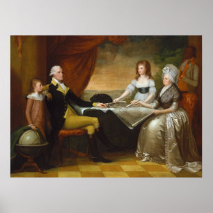 Poster Famille Washington - Edward Savage Fine Art