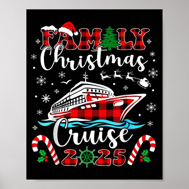 Poster Family Christmas Cruise 2025 Matching Family Cruis (Devant)
