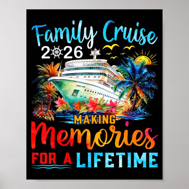 Poster Family Cruise 2026 Group Matching Cruisin Together (Devant)