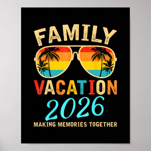 Poster Family Vacation 2026 Beach Matching Summer Vacatio (Devant)