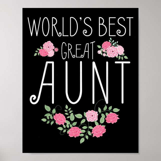 Poster Family World's Great Aun Funny Auntie Ever Gift  (Devant)
