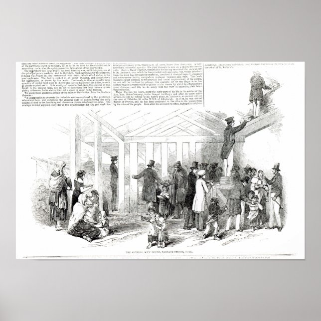 Poster Famine de pommes de terre irlandaises, 1847 (Devant)