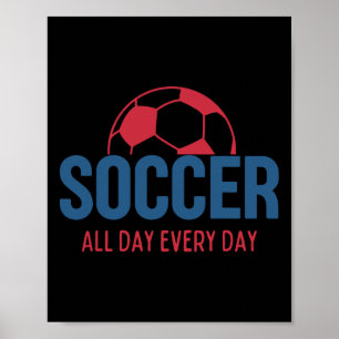Poster Fan de foot toute la journée tous les jours Entraî
