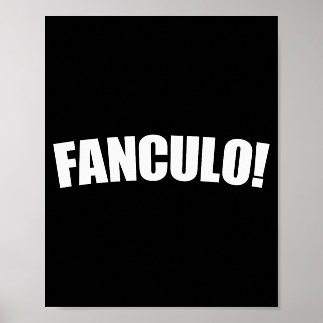 Poster Fanculo Italian Term For Off, Funny Sarcastic Gift (Devant)