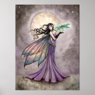 Poster Fantaisie artistique de fée et de libellule
