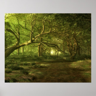 Poster Fantaisie forestière