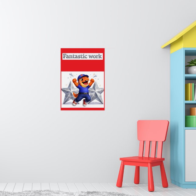 Poster Fantastic work, silver multi star achievement post (Pépinière 1)