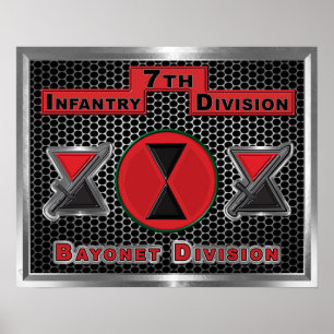 Poster Fantastique 7e division d'infanterie "Bayonet Divi