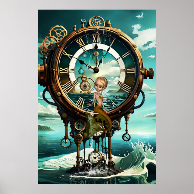 Poster Fantastique horloge vapeur (Devant)