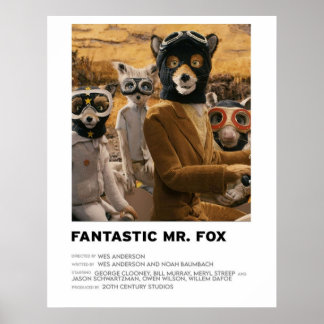 Poster Fantastique M. Fox Minimaliste