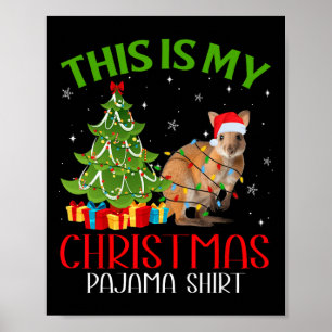 Poster Fantastique Noël Père Noël Lumières C'Est Mon Kang