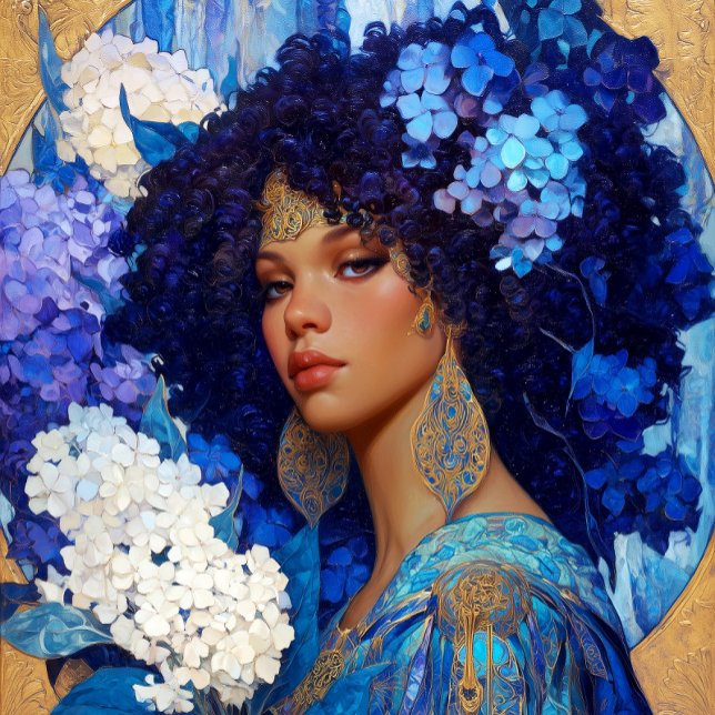 Poster Fantasy Art Black Girl Black Queen Goddess (Créateur téléchargé)