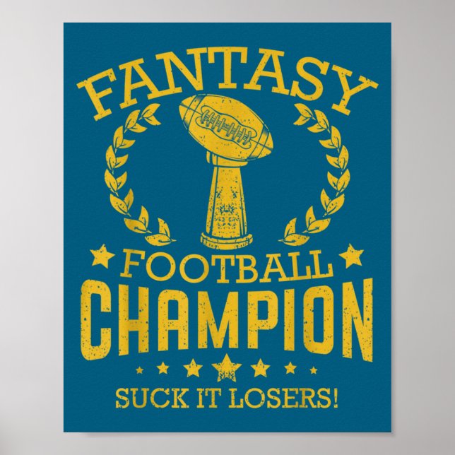 Poster Fantasy Football Funny Champ Chamon  (Devant)