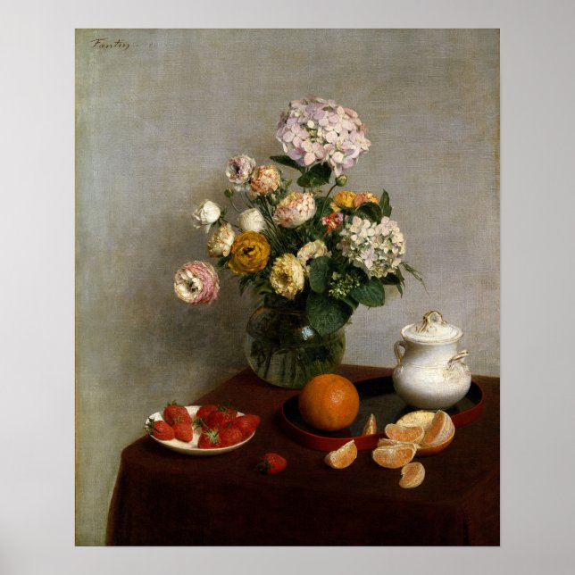 Poster Fantin-Latour - Fleurs Et Fruits (Devant)