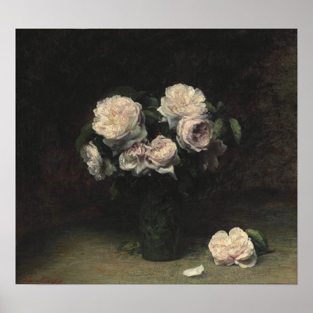 Poster Fantin-Latour - Roses En Verre (Devant)