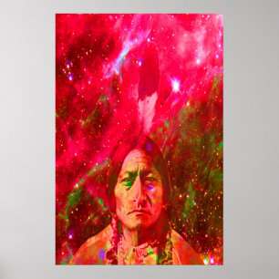 Poster Fantôme amérindien de Sitting Bull