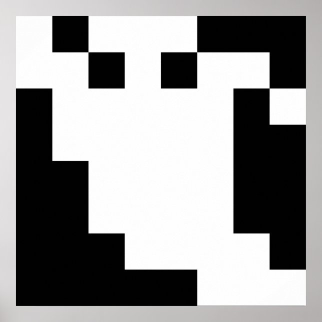 Poster Fantôme de pixel 8 bits (Devant)