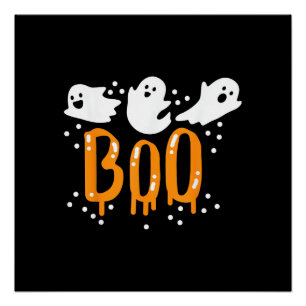 Poster Fantôme d'Halloween Chou Mignon