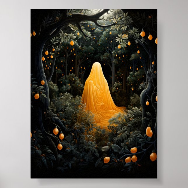 Poster Fantôme Orange Qui S'Étend Dans L'Ombre Sous Les A (Devant)