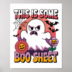 Poster Fantôme super C'Est Une Feuille De Boo Drôle Hallo