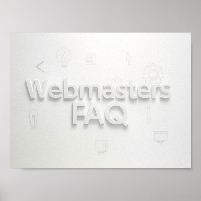 Poster FAQ Webmasters (Devant)