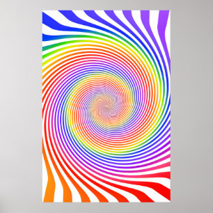 Poster: Farbiges Spiraldesign Poster