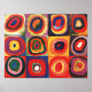 Poster Farbstudie Quadrate - art coloré
