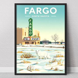 Poster Fargo Dakota du Nord vintage