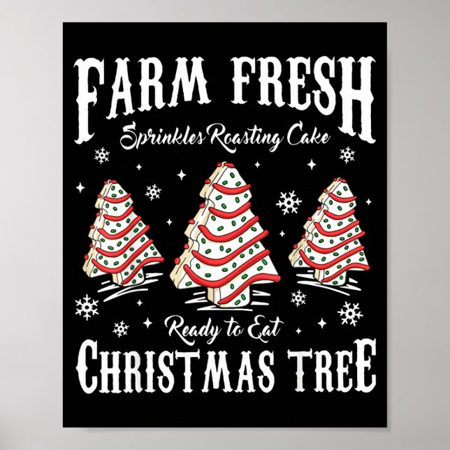 Poster Farm Fresh Christmas Tree Xmas Debbie Cakes Family (Devant)