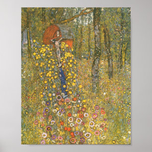Poster Farm Garden with Crucifix By Gustav Klimt