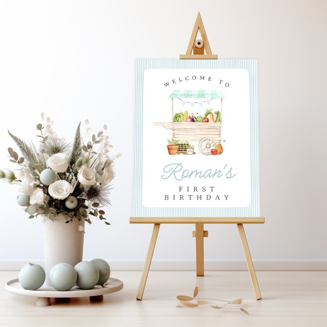 Poster Farmers Market Vegetable Stand Anniversaire Bienve (Créateur téléchargé)