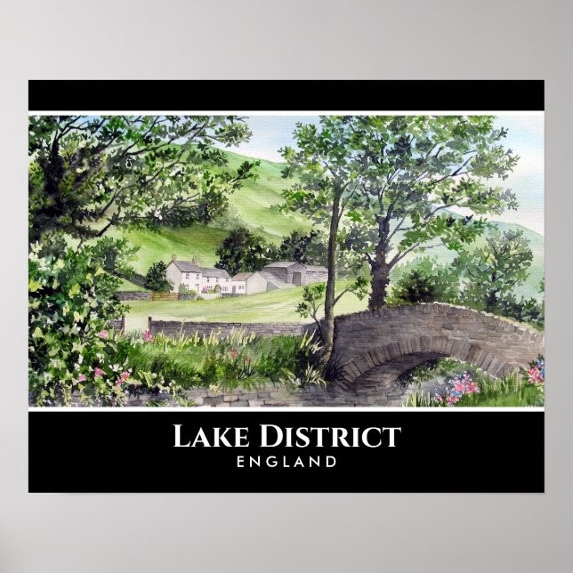 Poster Farmhouse near Thirlmere Lake District d'Angleterr (Devant)