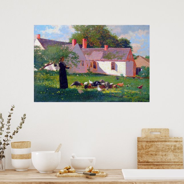 Poster Farmyard Scene Winslow Homer 1872 (Cuisine)