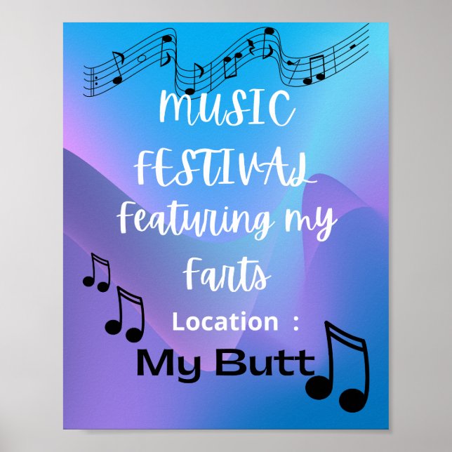 Poster Fart fart festival de musique d'humour (Devant)