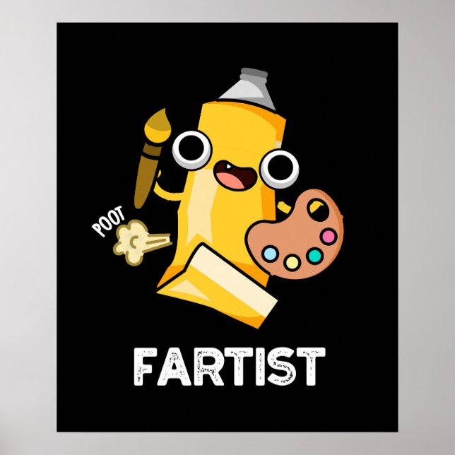Poster Fartist Funny Artist Pun Dark BG (Devant)