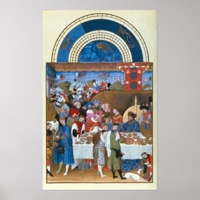 Poster Fascimile de janvier : scène de banquet (Devant)