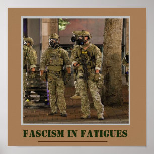 Poster Fascisme à Fatigues