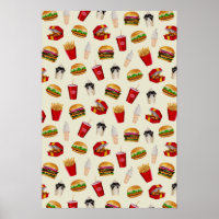 Fast Food Burgers, Fries, Sundaes