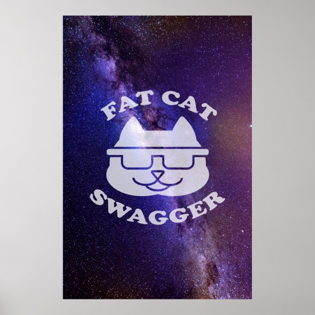Poster Fat Cat Swagger - Galaxy Edition (Devant)
