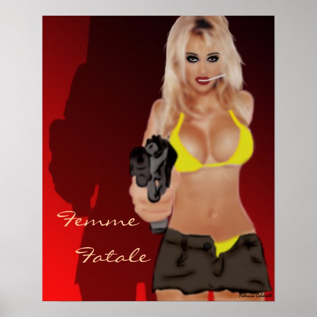 Poster Fatale de Femme Ombre Blonde Dangereuse (Devant)