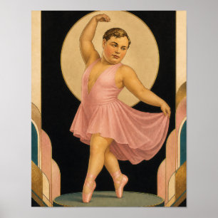 Poster "Fatty" Arbuckle, un acteur américain du cinéma mu
