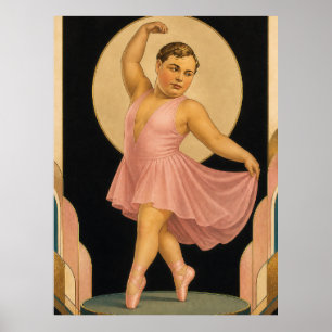 Poster "Fatty" Arbuckle, un acteur américain du cinéma mu