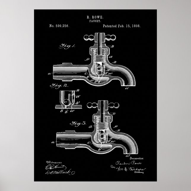 Poster Faucet Patent (Devant)