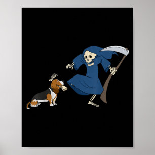 Poster Faucheur de chien de pari Halloween
