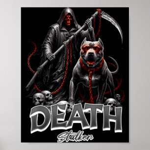 Poster Faucheur de la mort Chien de la Fête d'Halloween