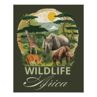 Poster Faune Afrique