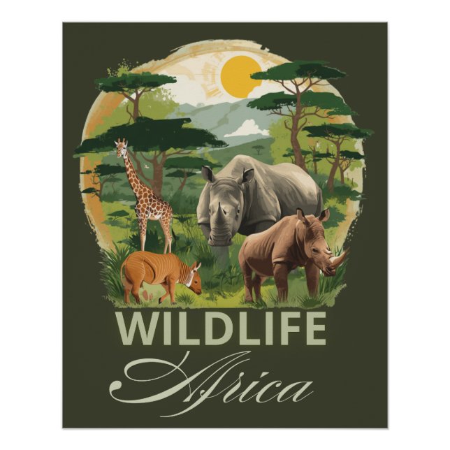 Poster Faune Afrique  (Devant)