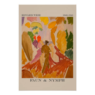 Poster Faune et Nymphe 1941 par Edvard Weie