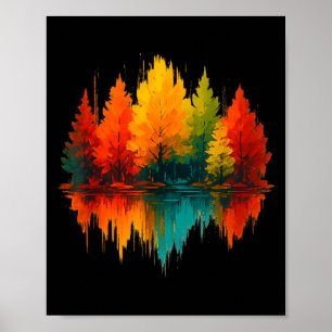 Poster Faune extérieure Abstrait Nature Réflexion Forêt