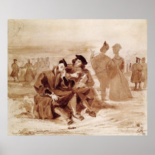 Poster Faust et Wagner dans la conversation dedans